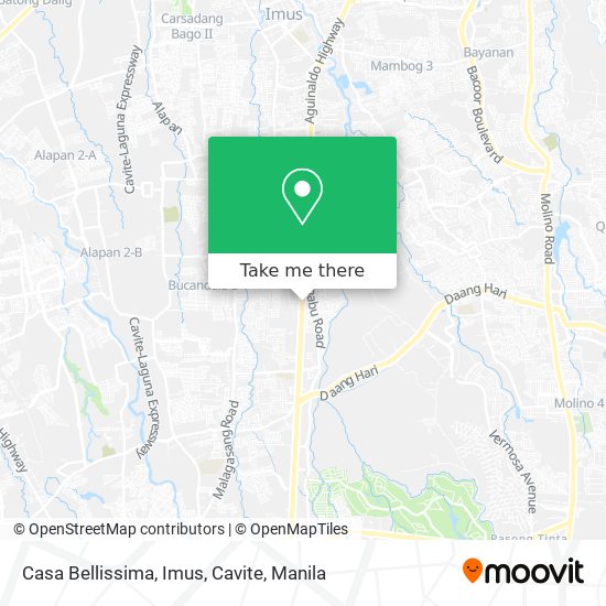 Casa Bellissima, Imus, Cavite map