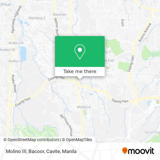 Molino III, Bacoor, Cavite map