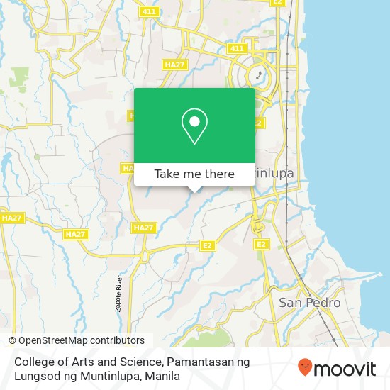 College of Arts and Science, Pamantasan ng Lungsod ng Muntinlupa map