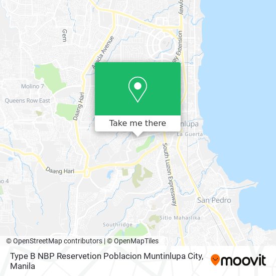 Type B NBP Reservetion Poblacion Muntinlupa City map
