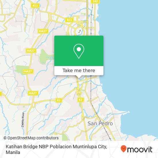 Katihan Bridge NBP Poblacion Muntinlupa City map