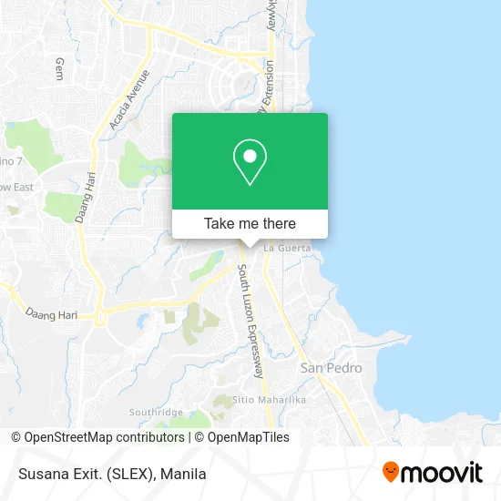Susana Exit. (SLEX) map