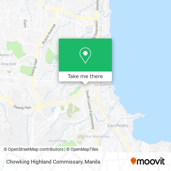 Chowking Highland Commissary map