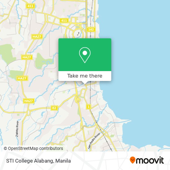 STI College Alabang map