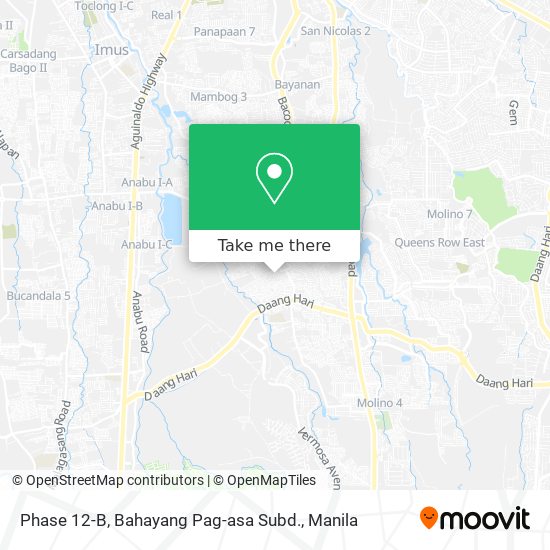 Phase 12-B, Bahayang Pag-asa Subd. map