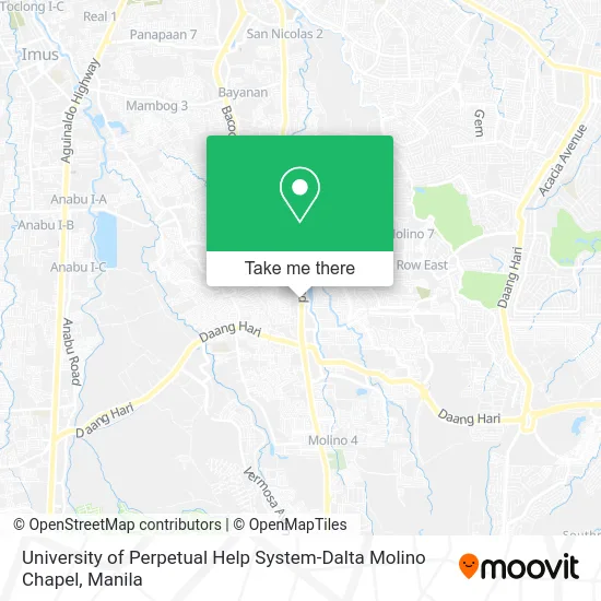 University of Perpetual Help System-Dalta Molino Chapel map