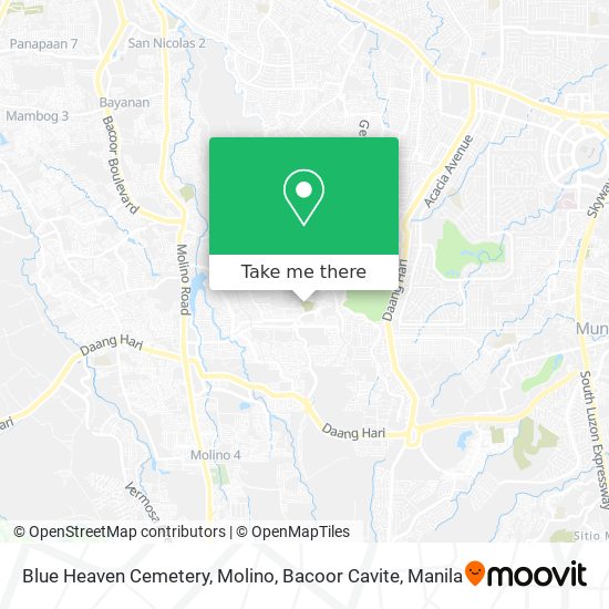 Blue Heaven Cemetery, Molino, Bacoor Cavite map