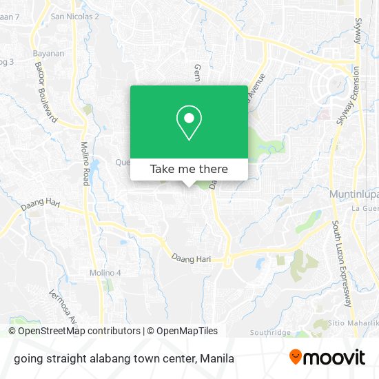going straight alabang town center map