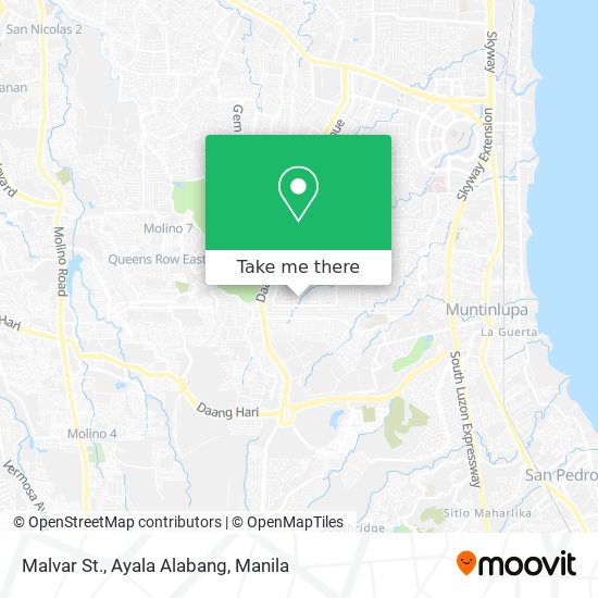 Malvar St., Ayala Alabang map