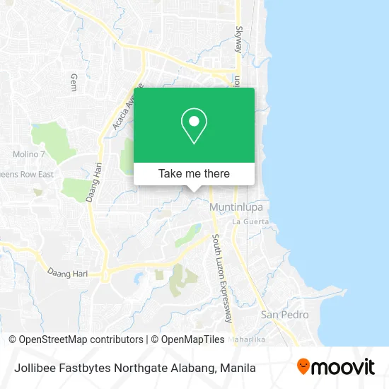 Jollibee Fastbytes Northgate Alabang map