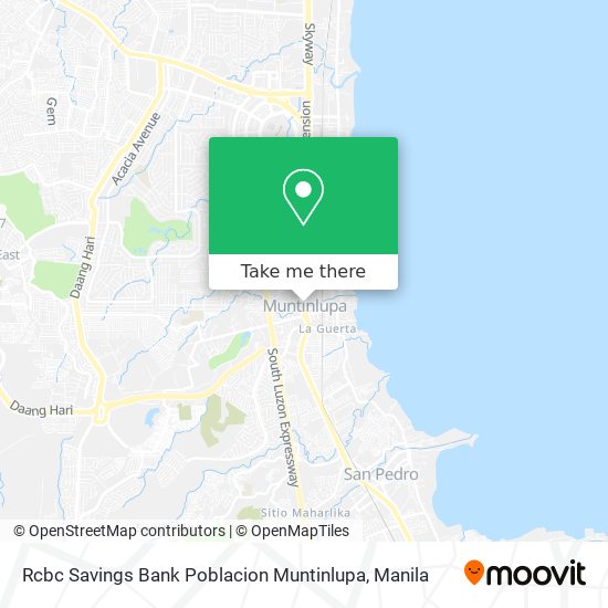 Rcbc Savings Bank Poblacion Muntinlupa map