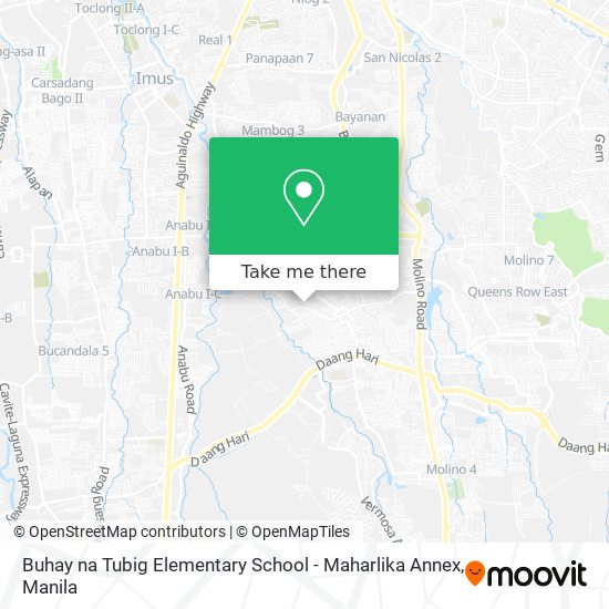 Buhay na Tubig Elementary School - Maharlika Annex map