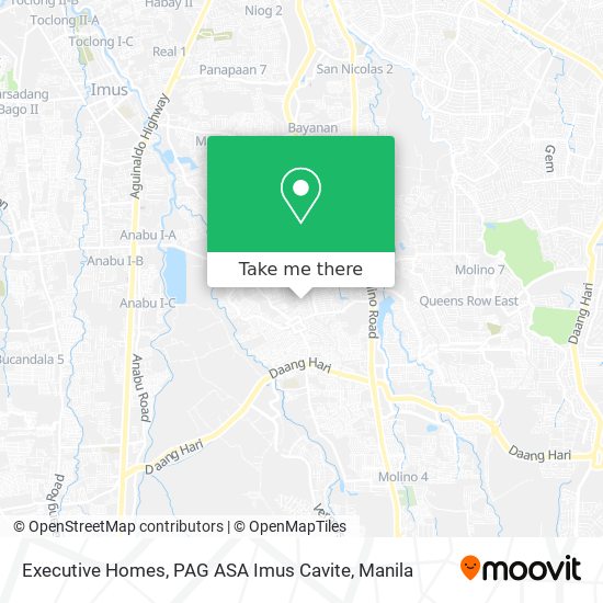 Executive Homes, PAG ASA Imus Cavite map