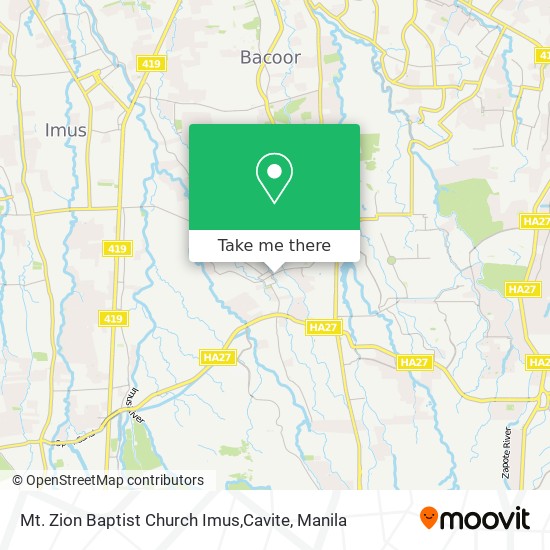 Mt. Zion Baptist Church Imus,Cavite map