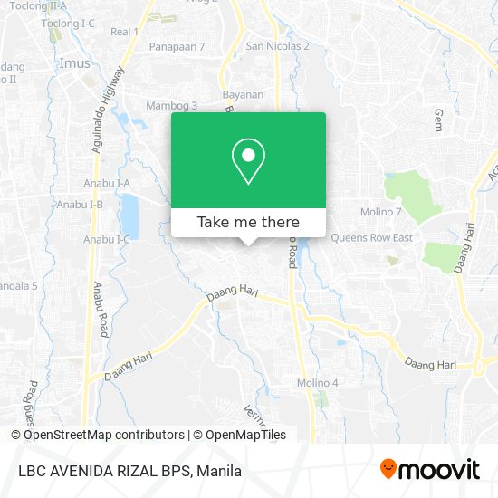 LBC AVENIDA RIZAL BPS map