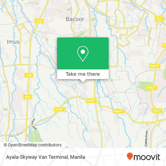 Ayala-Skyway Van Terminal map