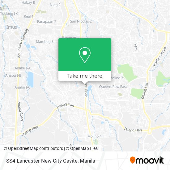 SS4 Lancaster New City Cavite map