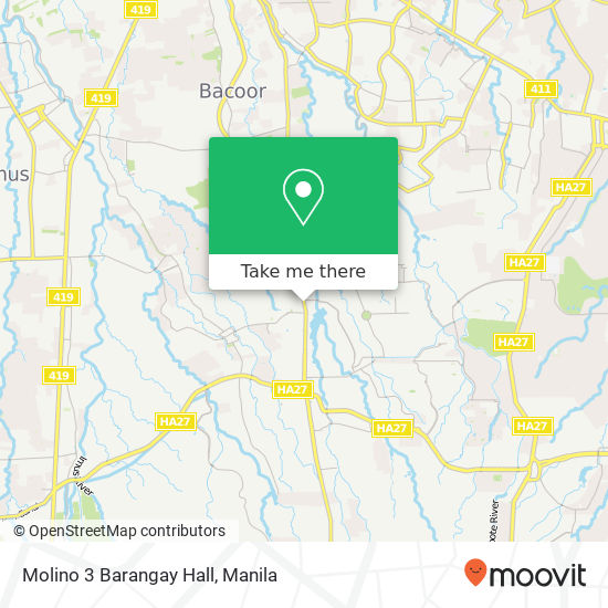 Molino 3 Barangay Hall map