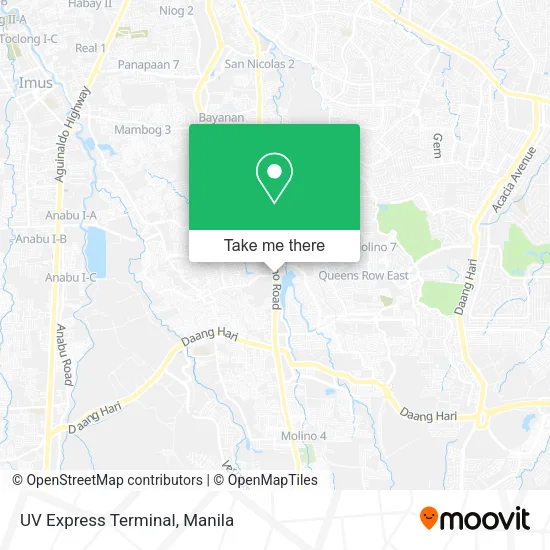 UV Express Terminal map