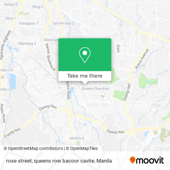 rose street, queens row bacoor cavite map