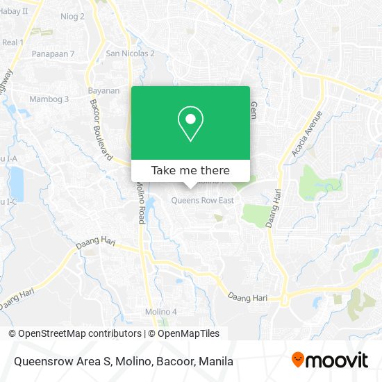 Queensrow Area S, Molino, Bacoor map