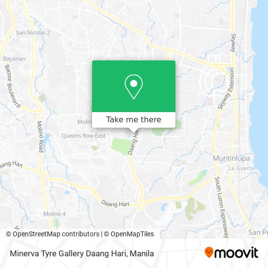 Minerva Tyre Gallery Daang Hari map