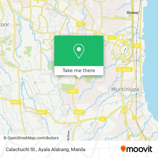 Calachuchi St., Ayala Alabang map