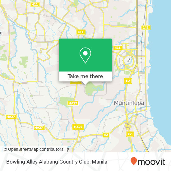 Bowling Alley Alabang Country Club map