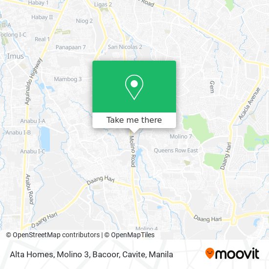 Alta Homes, Molino 3, Bacoor, Cavite map