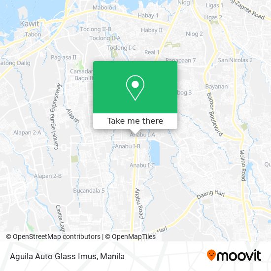 Aguila Auto Glass Imus map