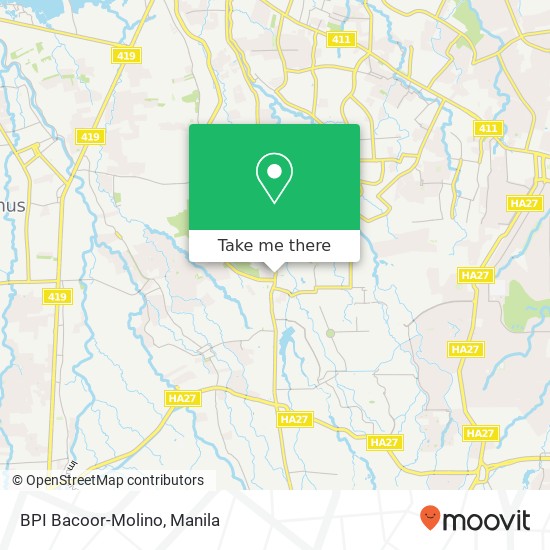 BPI Bacoor-Molino map