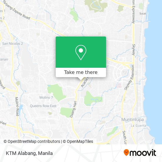 KTM Alabang map