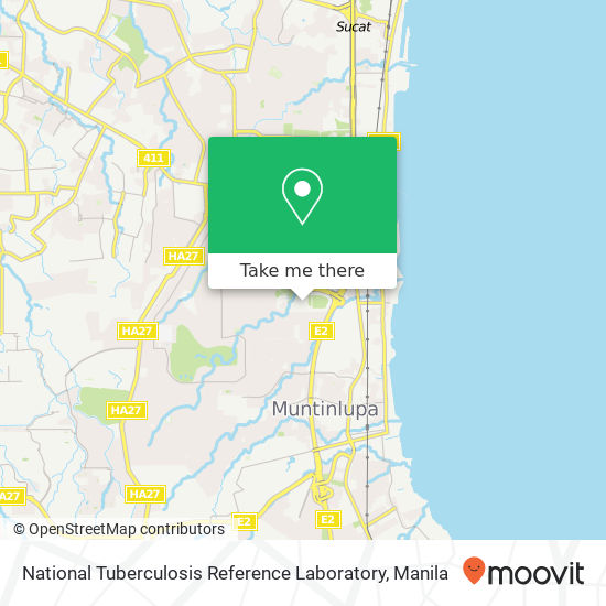National Tuberculosis Reference Laboratory map