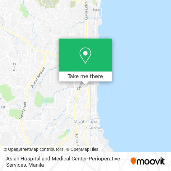 Asian Hospital and Medical Center-Perioperative Services map
