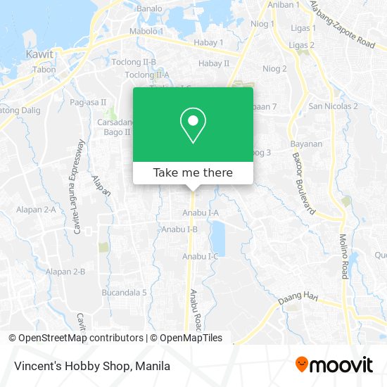 Vincent's Hobby Shop map