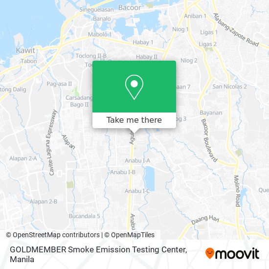 GOLDMEMBER Smoke Emission Testing Center map