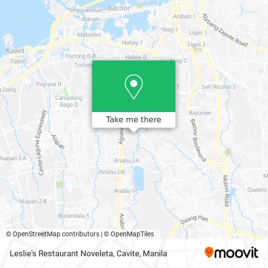 Leslie's Restaurant Noveleta, Cavite map