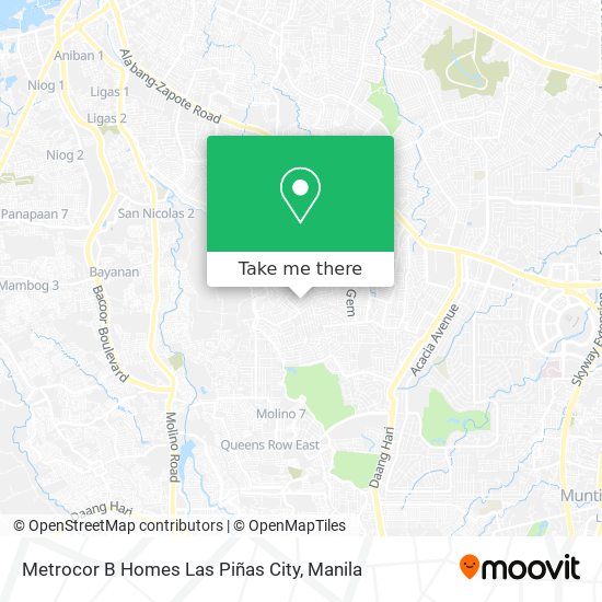 Metrocor B Homes Las Piñas City map