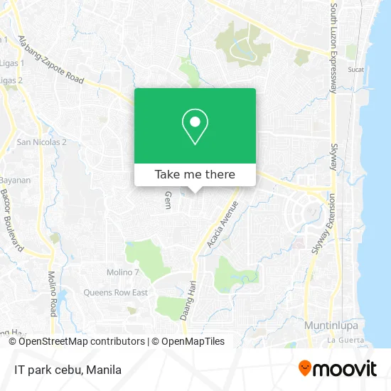 It Park Cebu Map How To Get To It Park Cebu In Las Piñas By Bus Or Train?
