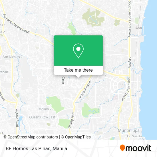 BF Homes Las Piñas map