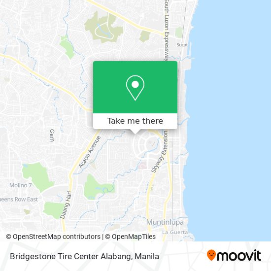 Bridgestone Tire Center Alabang map