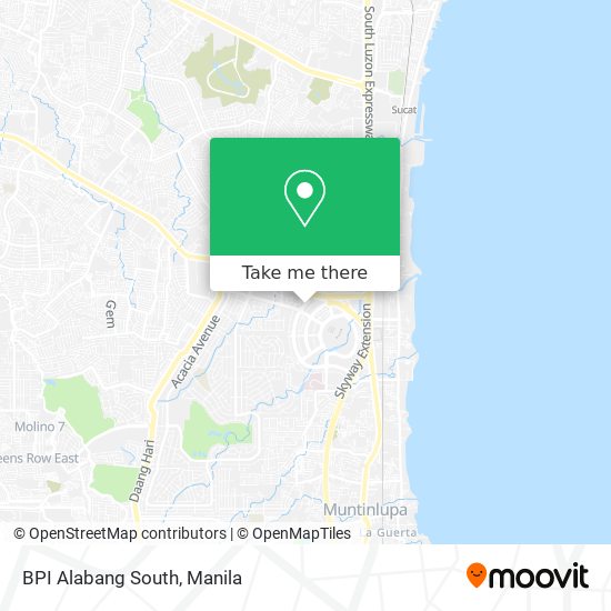 BPI Alabang South map