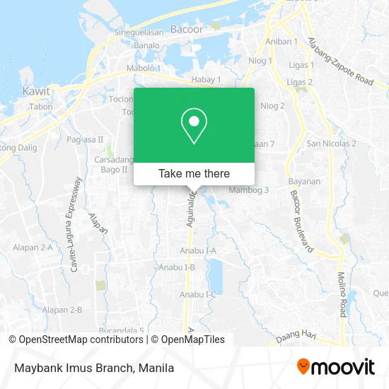 Maybank Imus Branch map