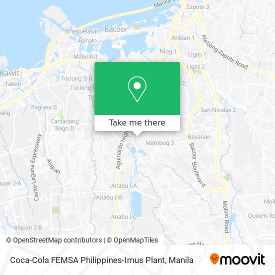 Coca-Cola FEMSA Philippines-Imus Plant map