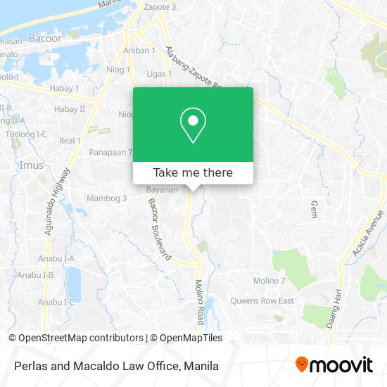 Perlas and Macaldo Law Office map