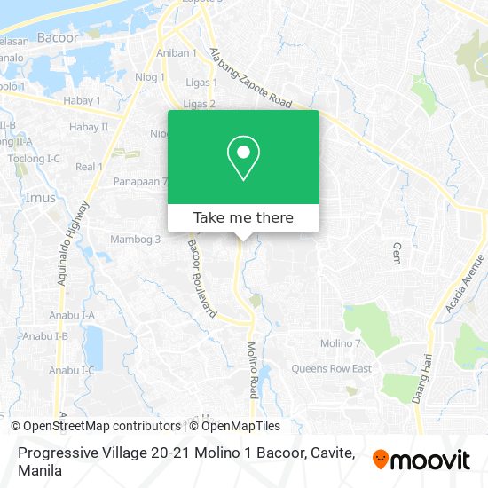 Progressive Village 20-21 Molino 1 Bacoor, Cavite map