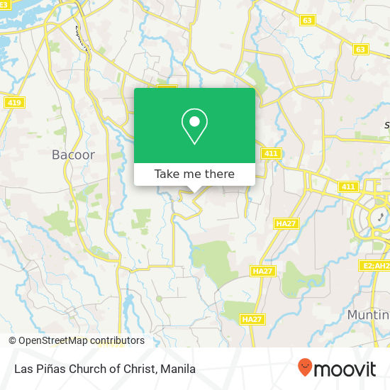 Las Piñas Church of Christ map