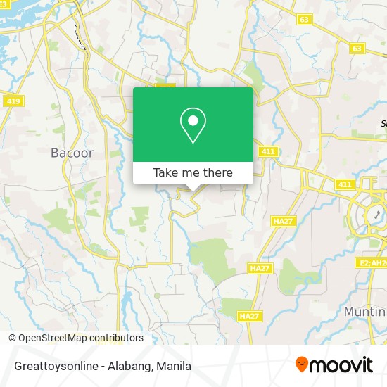 Greattoysonline - Alabang map