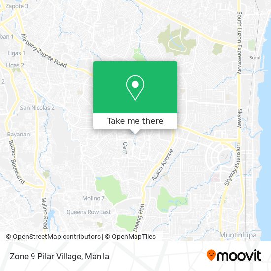 Zone 9 Pilar Village map