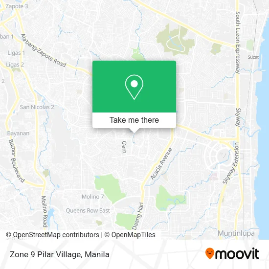 Zone 9 Pilar Village map